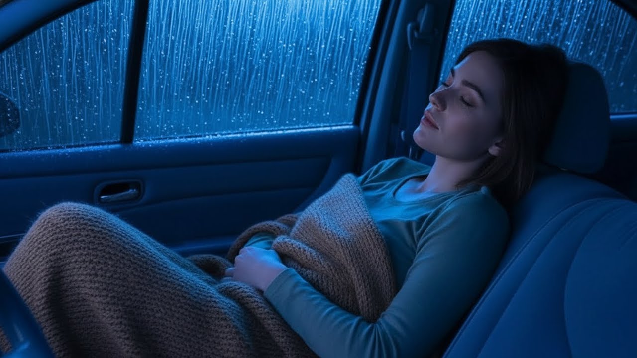 Fell Asleep Instantly in 5 Minutes with Pouring Rain & Thunder Roaring on The Car in the Night