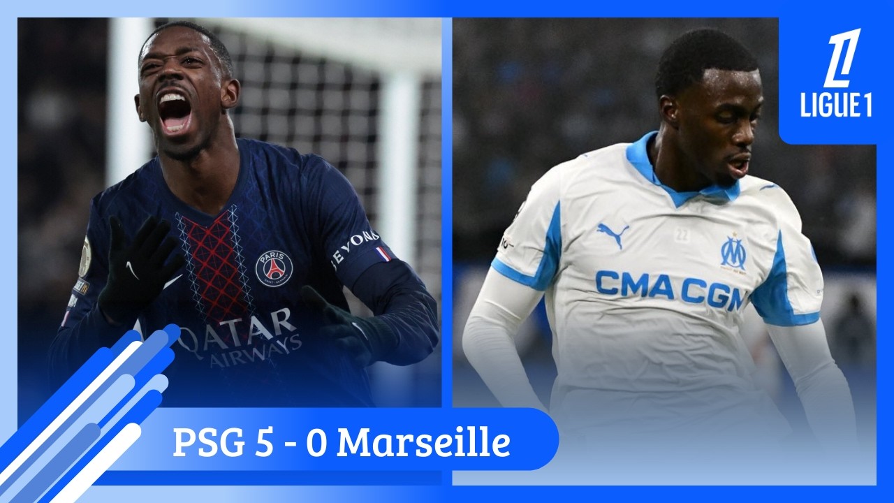 LE PSG CORRIGE PROPREMENT L'OM DANS CE CLASSIQUE | Ligue 1 | PSG 5 - 0 Marseille