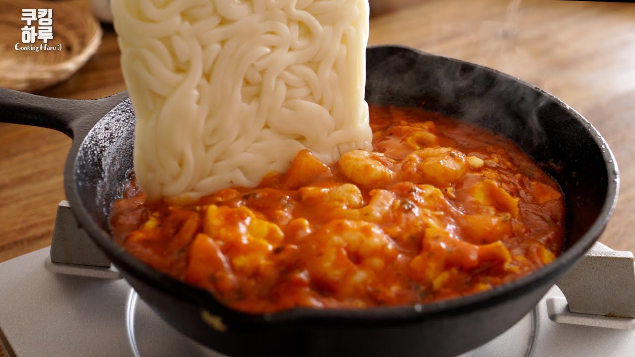 Яичная лапша удон с помидорами !! Вкусная и легкая еда
