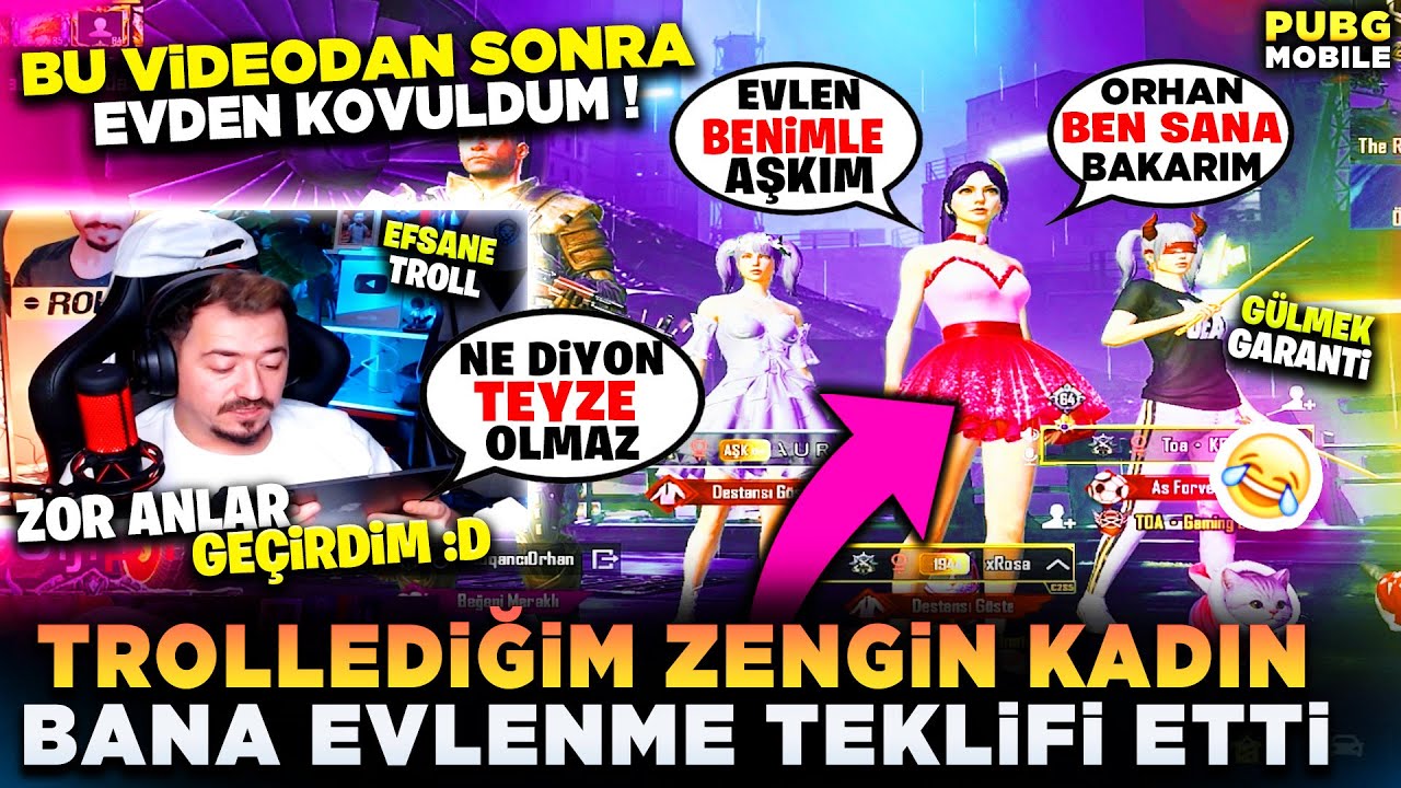 TROLLEDİĞİM ZENGİN  KADIN BANA EVLENME TEKLİFİ ETTİ - PUBG MOBİLE