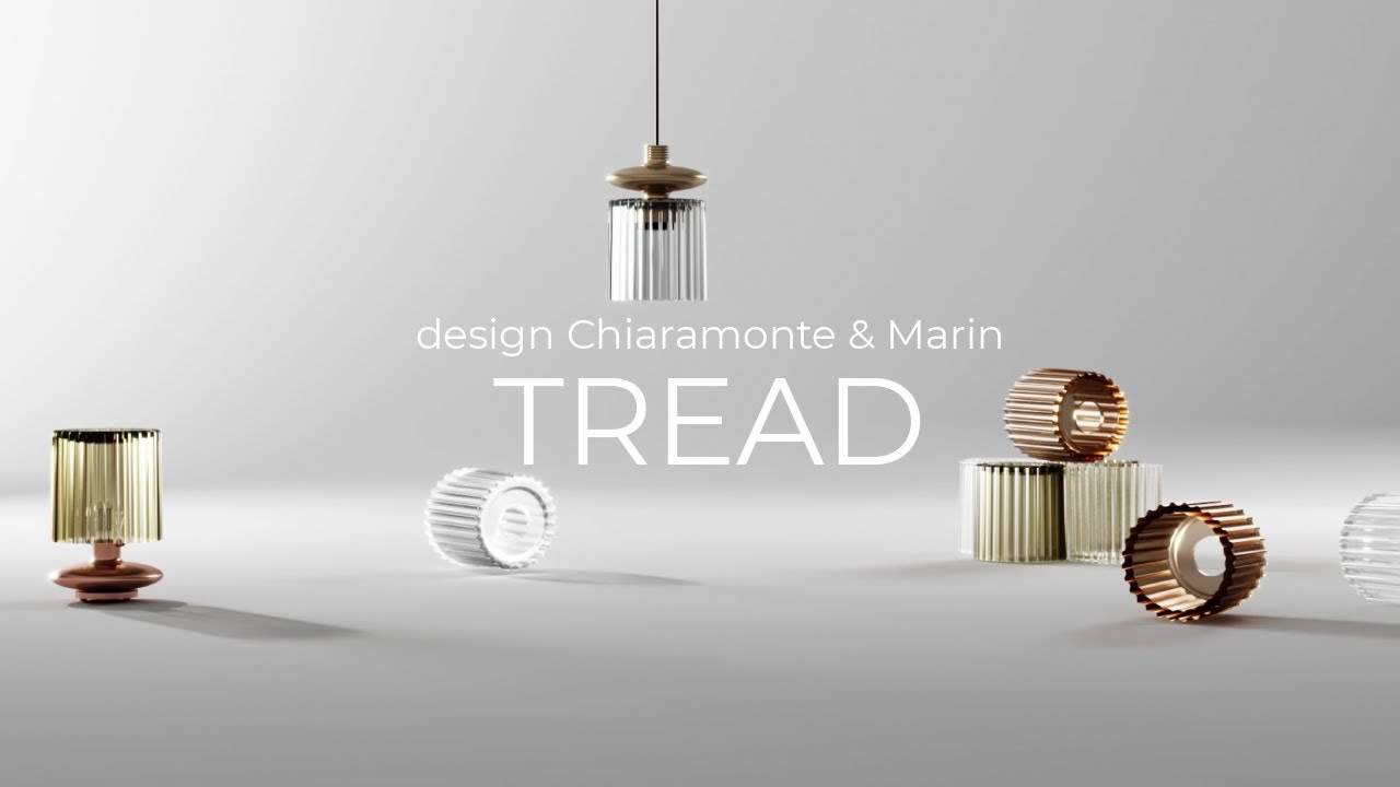 Vetreria Vistosi presents TREAD, combining metal element and blown glass diffuser