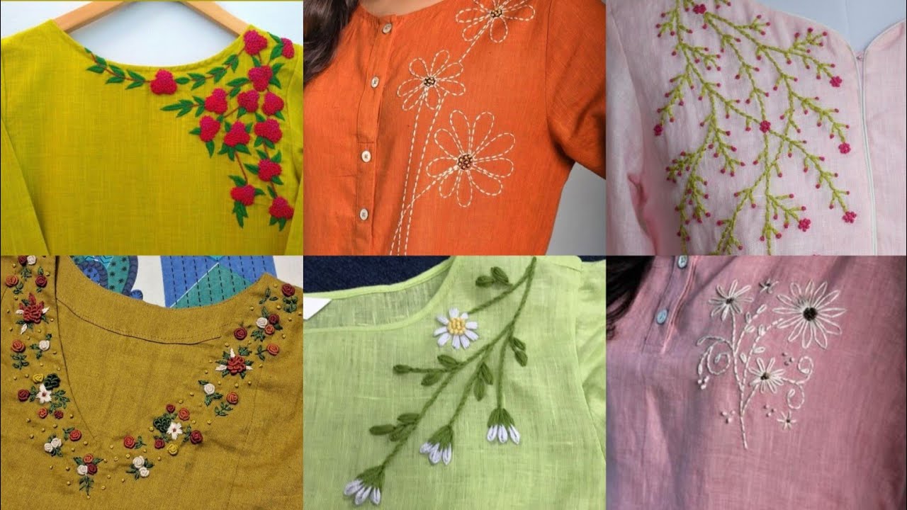 Handmade embroidery designs 😍|simple embroidery designs ❤️|Handwork embroidery