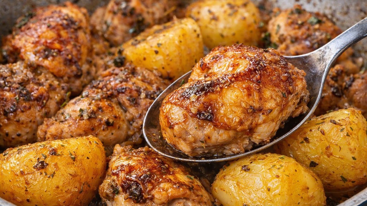 Frango Com Batata Feito Com Pouca Água😋 Fica Muito Suculeto!
