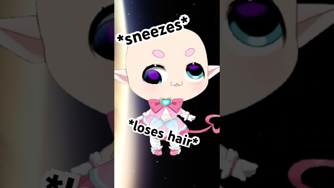 CHIBI SNEEZES HERSELF BALD #shorts #chibidoki #vtuber