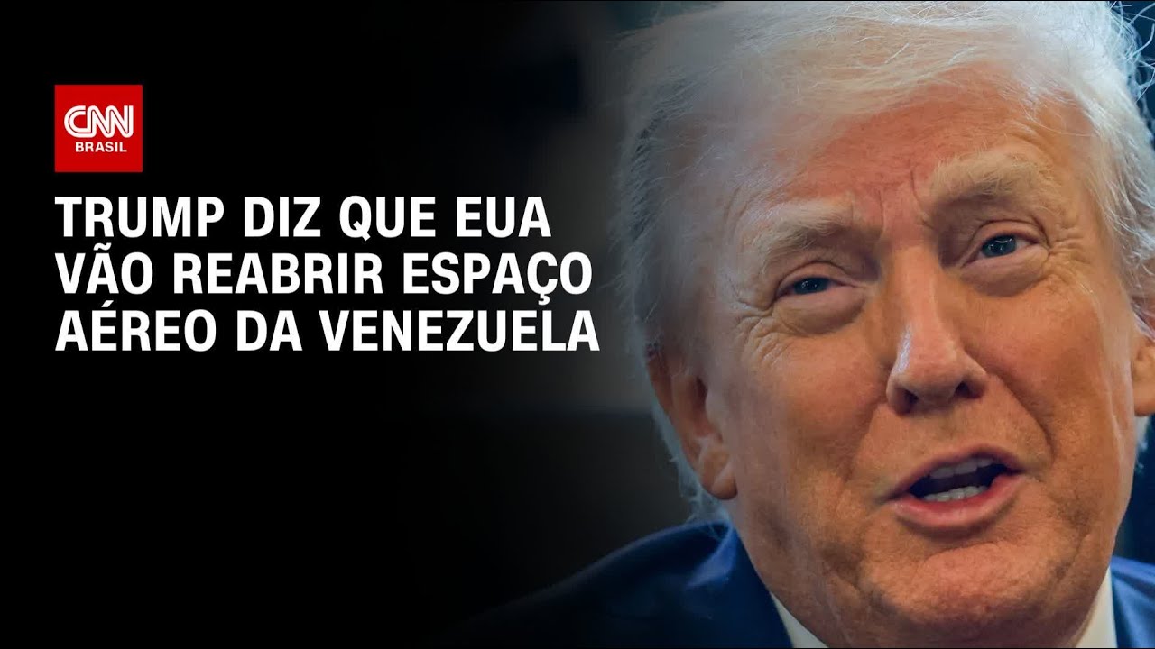 Trump diz que EUA vão reabrir espaço aéreo da Venezuela para voos comerciais | CNN 360º