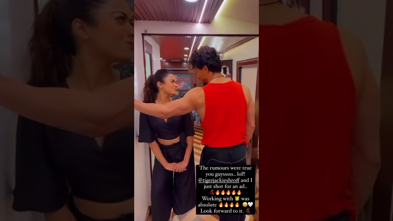 Rashmika opened,she was working with Tiger for an ad😂Tiger Shroff & Rashmika Mandanna video #shorts