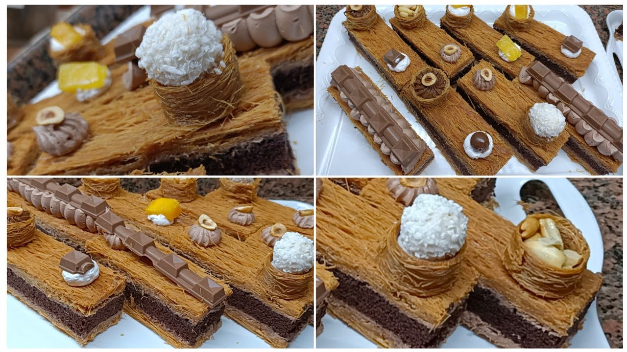 جاتوه فادج كنافه 👌حلويات رمضانيه حصريا 😍 كنافه بكيك الفادج وكريمه النوتيلا