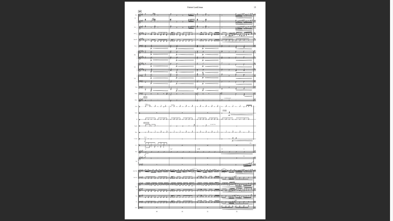 Fairest Lord Jesus - Violin & Orchestra - Scorecast