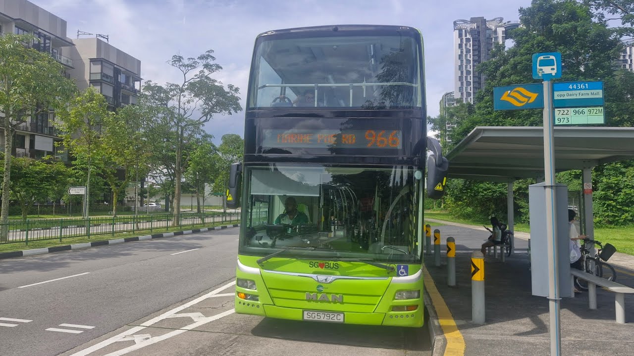 Tower Transit Bus Service 966 Man ND323F A95 Euro V Batch 2 SG5792C