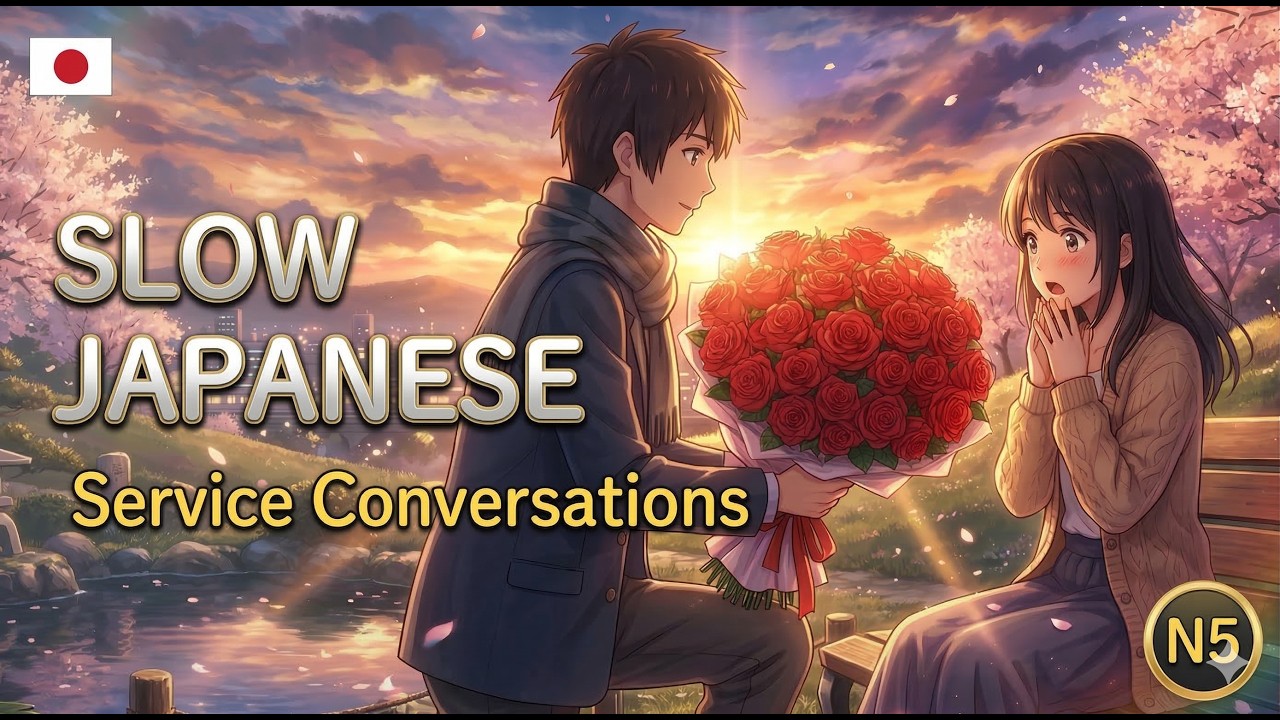 Essential Japanese Service Conversations | Slow Japanese (JLPT N4-N5)