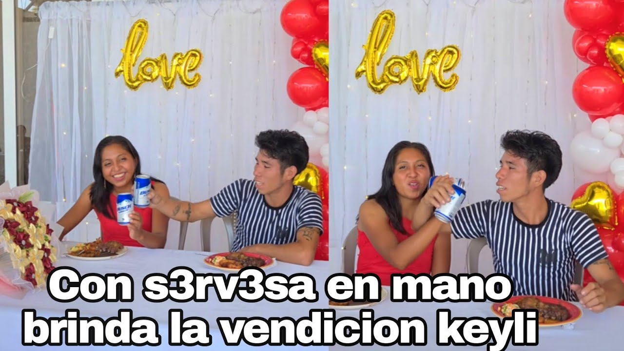 Con cervezas keily y Robinson brindan por su matrimonio//keily da la fecha para el casorio