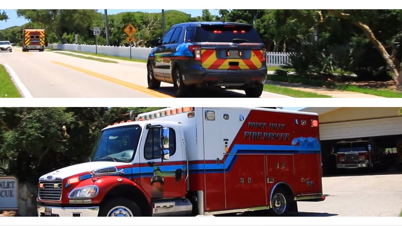 *FIRE CHIEF RESPONDS* Rescue 78 & Fire Chief Responding To a TRAUMA - Ponce Inlet Fire Department