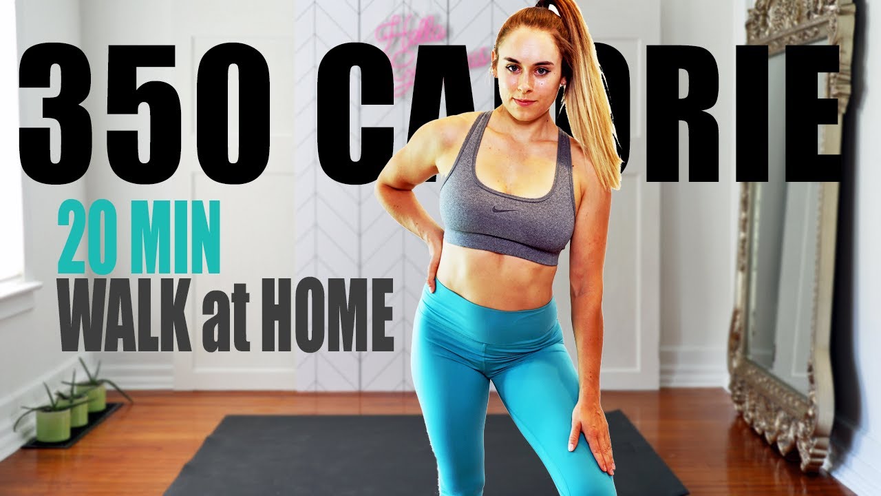 KNEE FRIENDLY 350 CALORIE 20 MIN: WALKING to LOSE BELLY FAT | Walk at Home Workout (Low Impact)