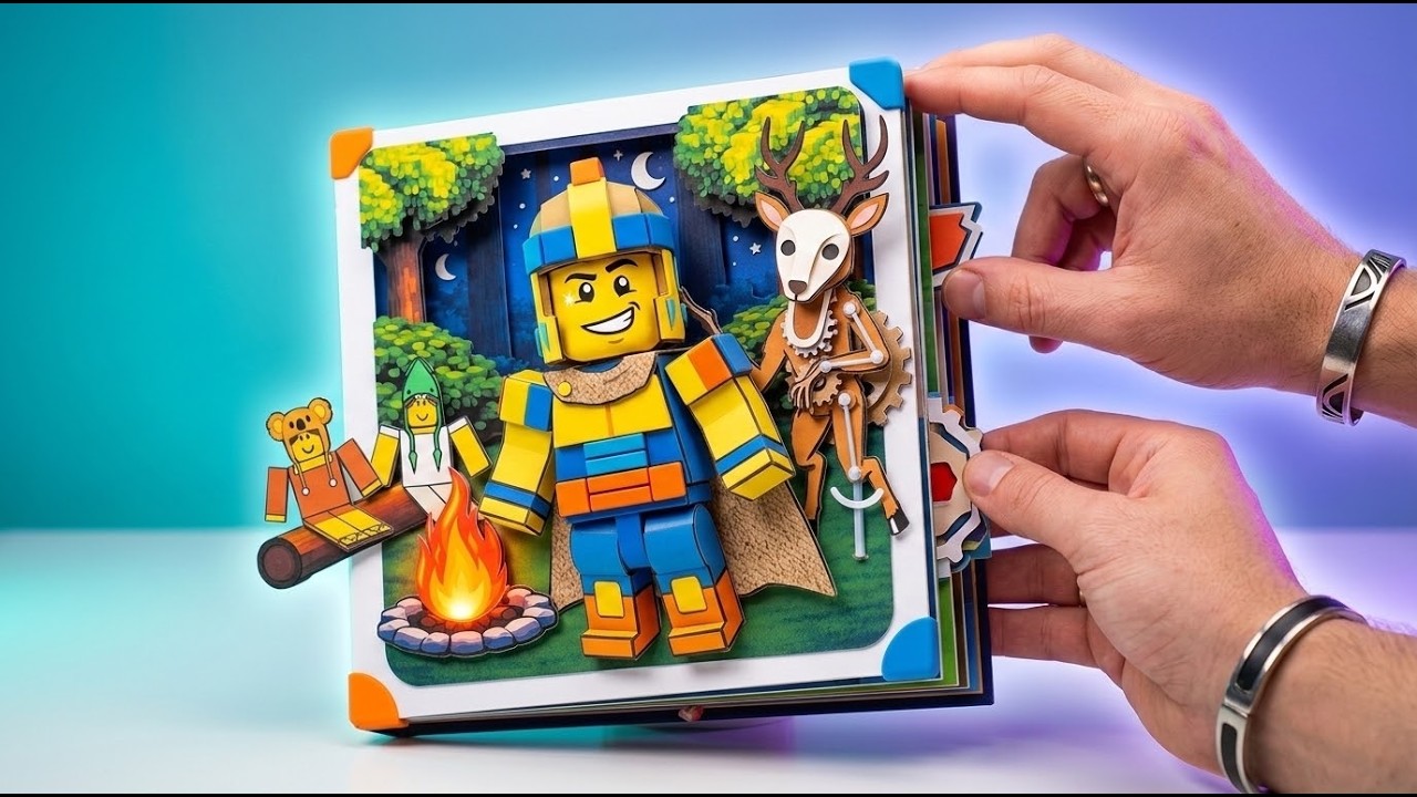 99 ночей в реальной жизни 😍 *Приключения и поделки в бумажной игровой книге Roblox*