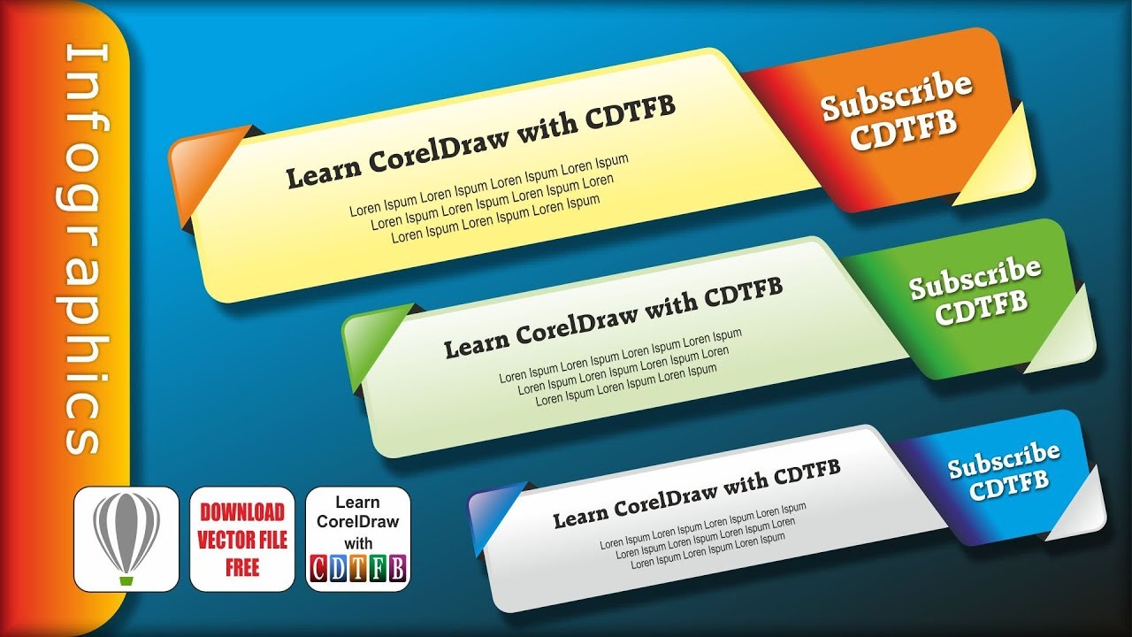 how to make infographics, in  coreldraw, with cdtfb | Learn corel with cdtfb