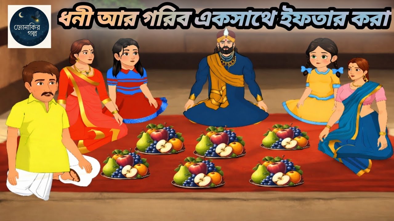সবাই মিলে একসাথে ইফতার করা | moral story bangla | bangla Islamic cartoon story video | Jonakir golpo