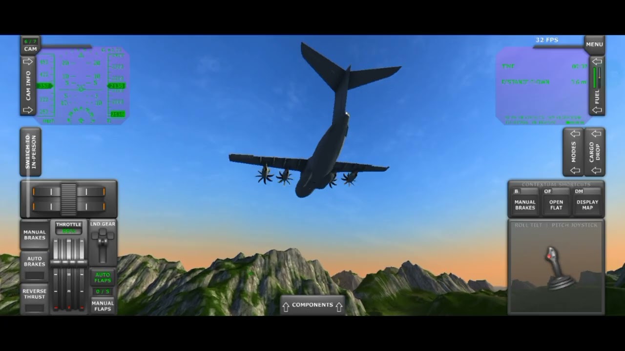 Jogando um simulador de avião realista