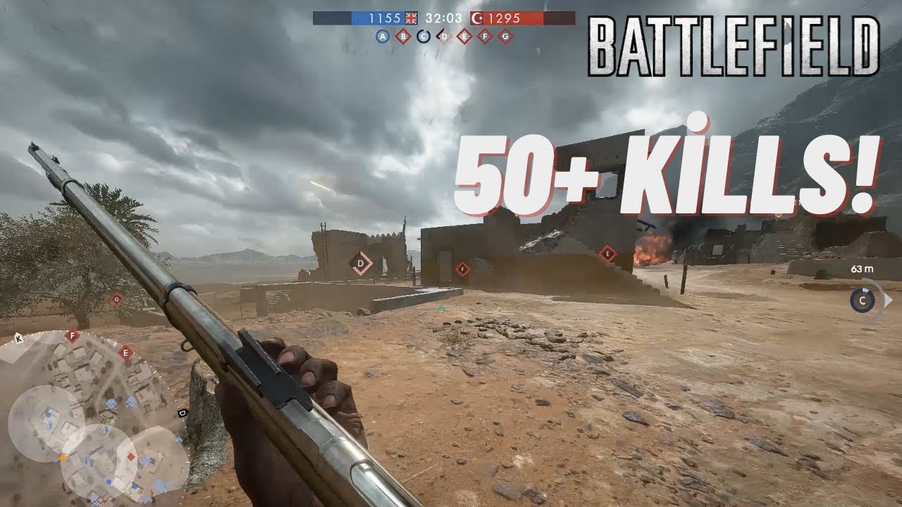 Battlefield 1 | Infantry Gun Gameplay – 50+ Kill!
