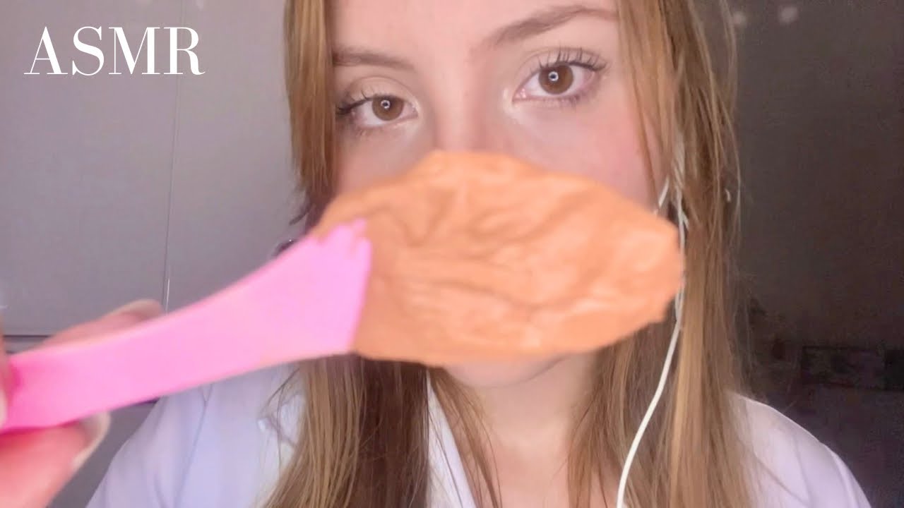 ASMR - Limpeza de pele relaxante 💦 ~ espuma, líquido e sons de argila ~