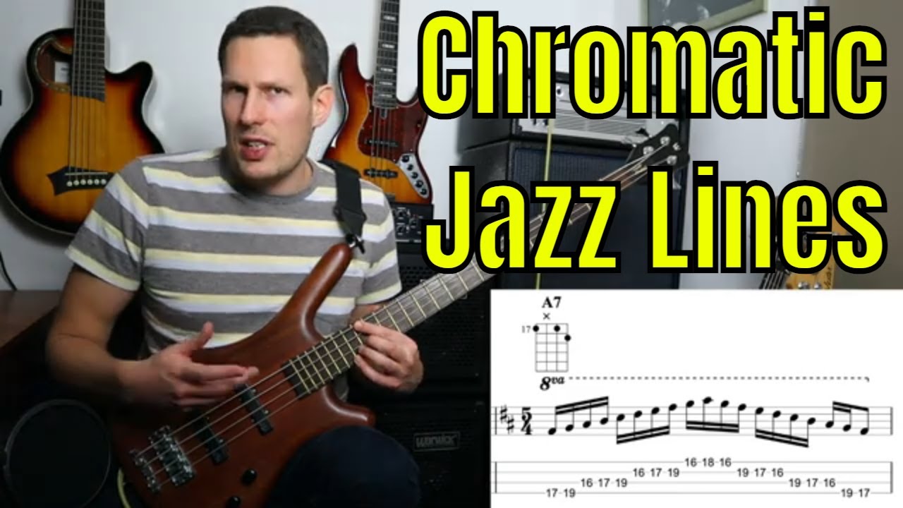 Create Chromatic Jazz Lines by Using Passing Notes - Bass Practice Diary - 19th January 2021