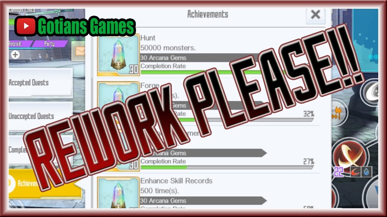 SAOIF Achievements Need to be Reworked! Sword Art Online Integral Factor