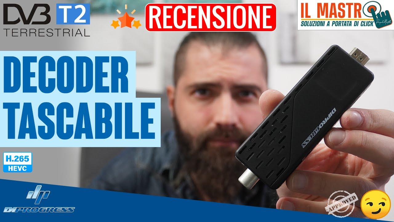 Decoder DVB T2 Nuovo Diprogress DPT210HA sarà meglio dello Strong Srt 82 lo nascondi dietro la TV