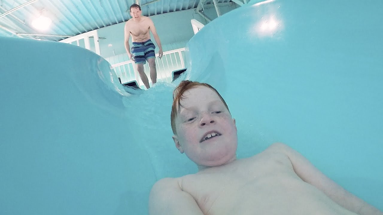 💧💀  Death Defying Water Slide!  💀💧 - vlog e184 Gymnastics Tournament
