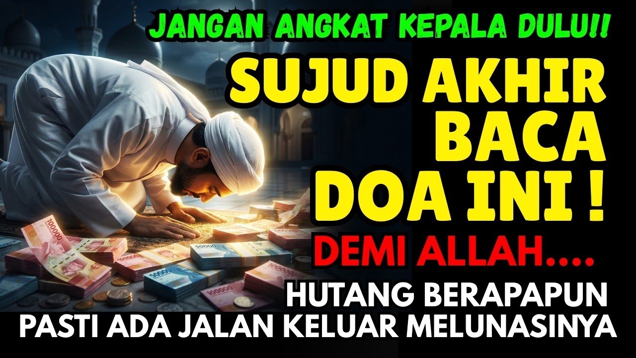 BACA SAAT SUJUD AKHIR! Demi Allah, Hutang Berapapun Ada Jalan Keluarnya, Rahasia Ulama Terdahulu