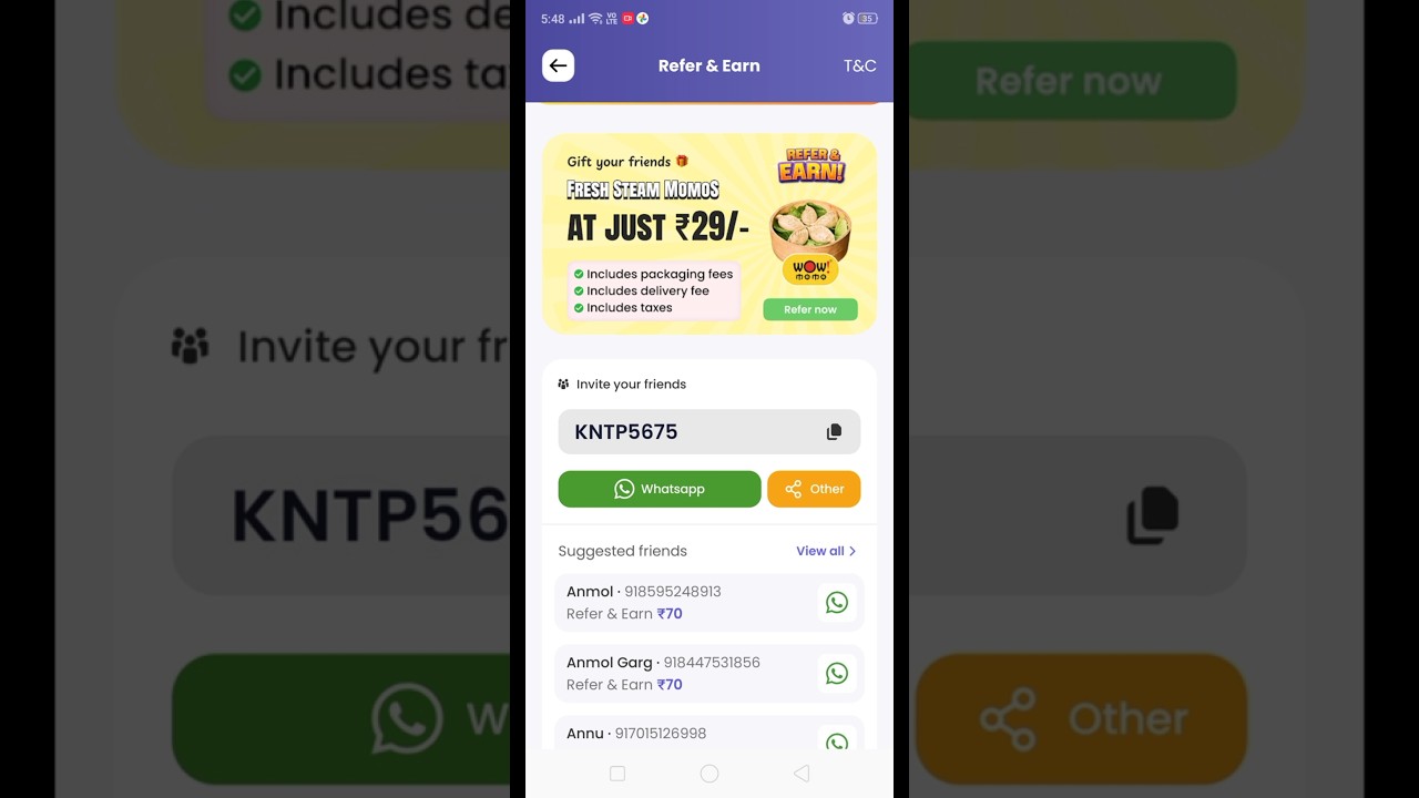 New free food app Magicpin Refer code KNTP5675 #shorts #viral #refer #magicpin #food #free #app