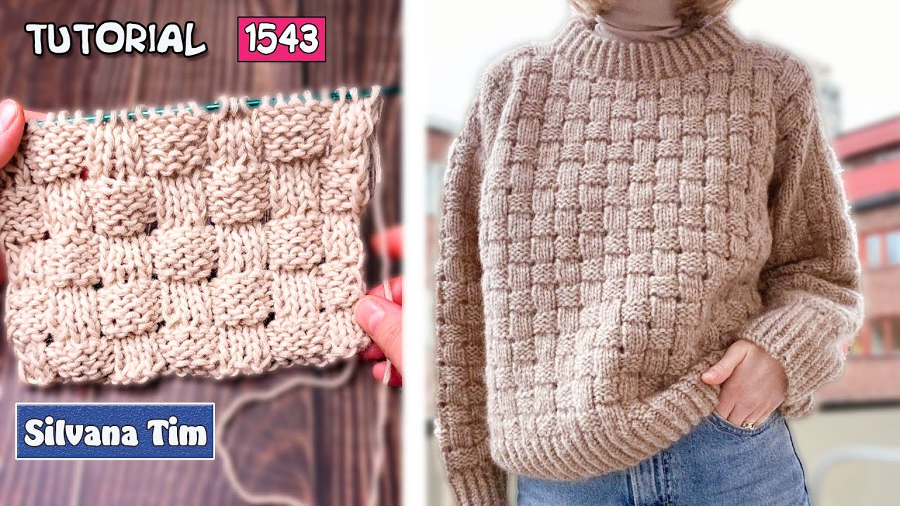¡No te lo pierdas! 🎀 Punto Damero Increíble para Tejer Jerseys, Suéteres y Abrigos a #dosagujas
