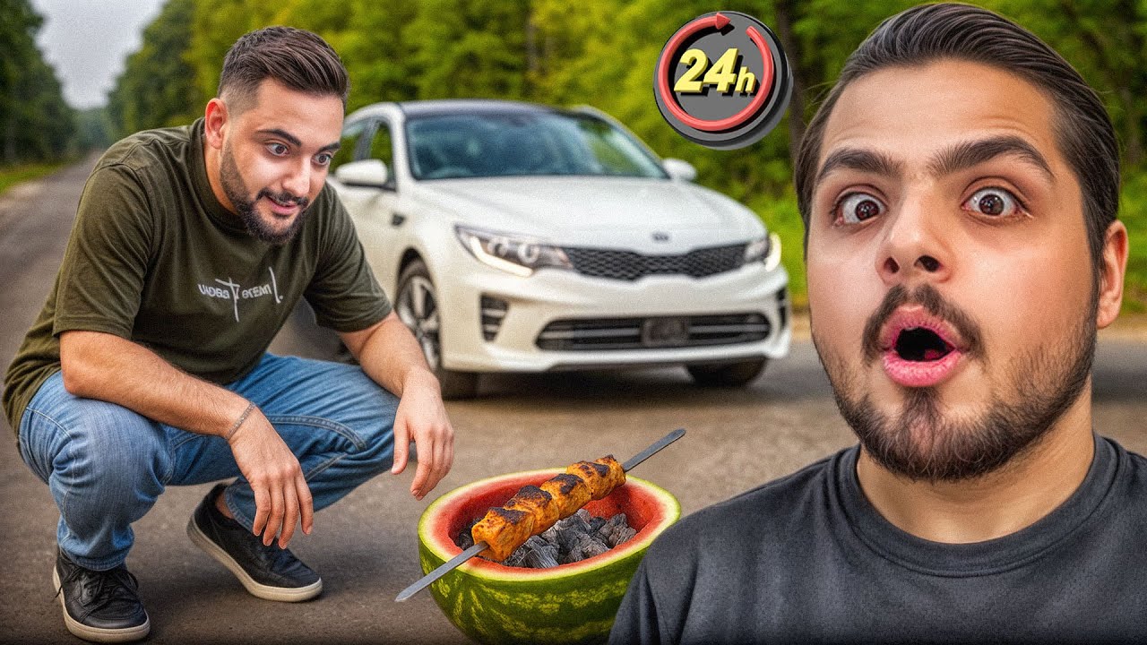 24 ساعت زندگی تو ماشین خارجی 😂😨