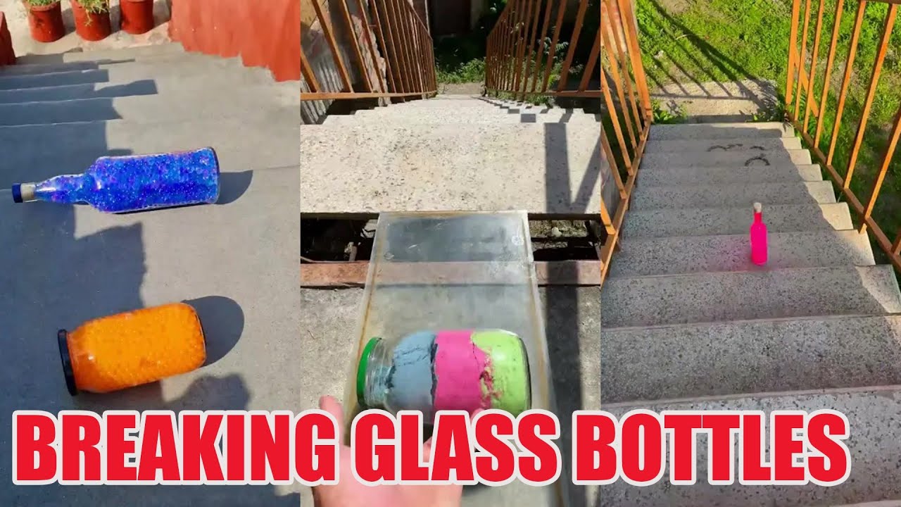 Breaking Glass Bottles & Balloon Drops 😱🔥 Crushing Crunchy & Soft Things! #asmr #satisfying