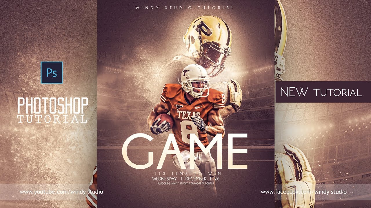 Adobe Photoshop Tutorial l Sports Poster Design