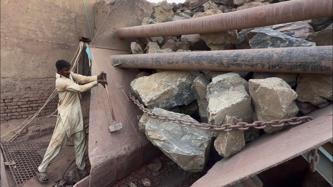 Massive Hopper Jam Cleared By Hammer | Giant Rocks Crushing Machine Extreme Action #stonecrusher 