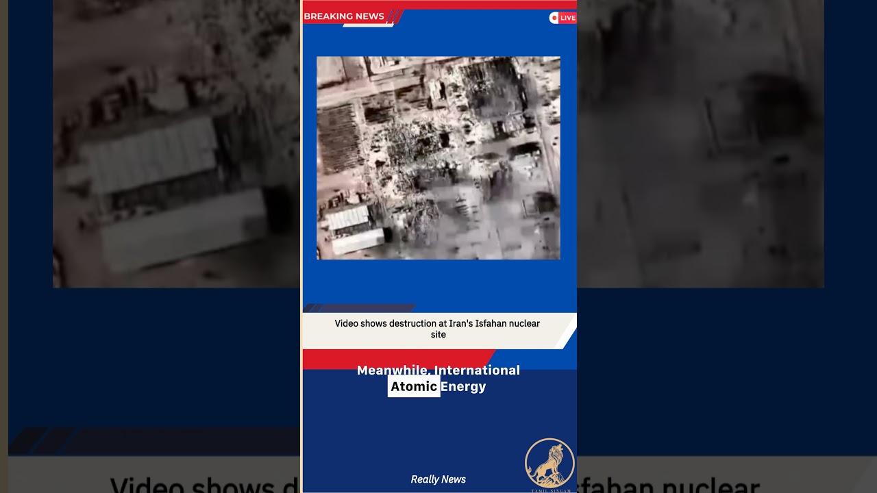 Video shows destruction at Iran's Isfahan nuclear site #news #breakingnews #currentaffairs