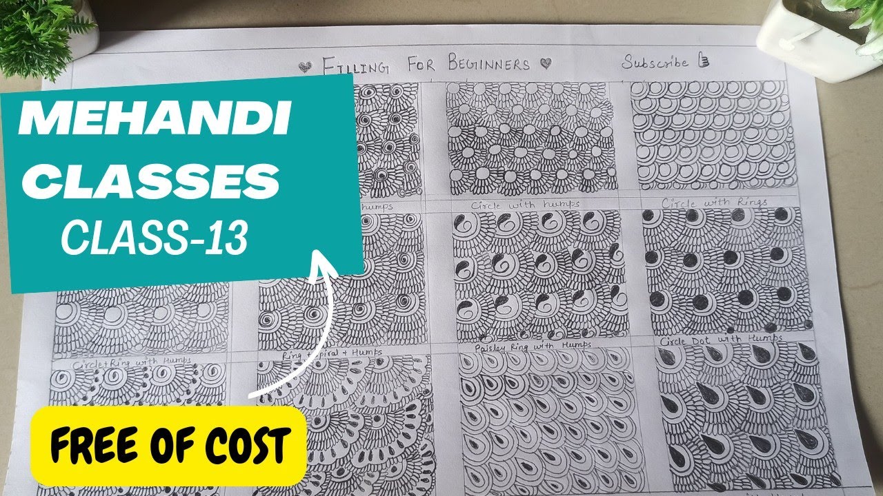 मेहंदी लगाना सीखें क्लास -13|| How to Learn Mehandi For Beginners 👍#trending#viralvideo