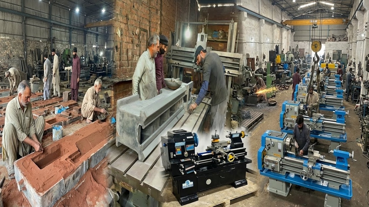 Incredible Manufacturing Process of Lathe Machine | How Lathe Machines Are Manufactured
