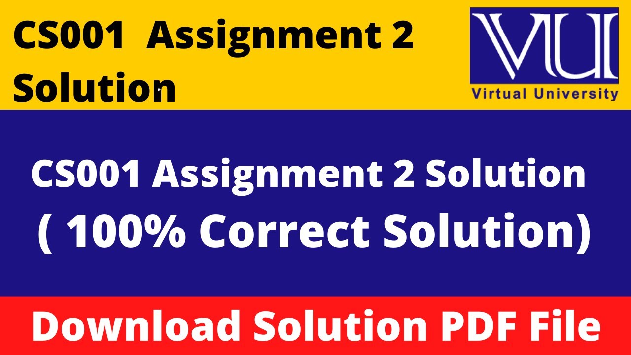 cs001 assignment 2 solution 2023 || Download File in  PDF