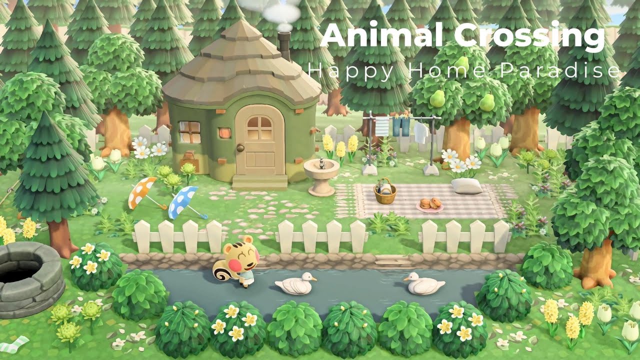 【あつ森】洗たくものを干したい！雨上がりの庭クリエイト：パセリ【ハピパラ】