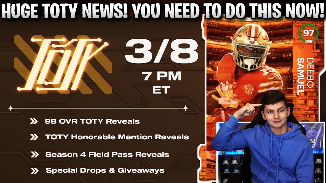 HUGE TOTY NEWS! YOU NEED TO DO THIS NOW TO PREPARE! | MADDEN 23 ULTIMATE TEAM