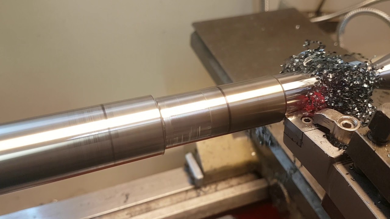 CBN Tooling cutting a hardened steel shaft
