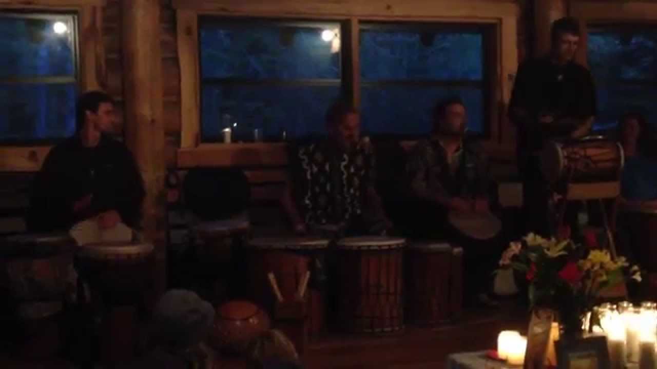 Drum Brothers playing Kono at the Boulder River Rhythm Retreat
