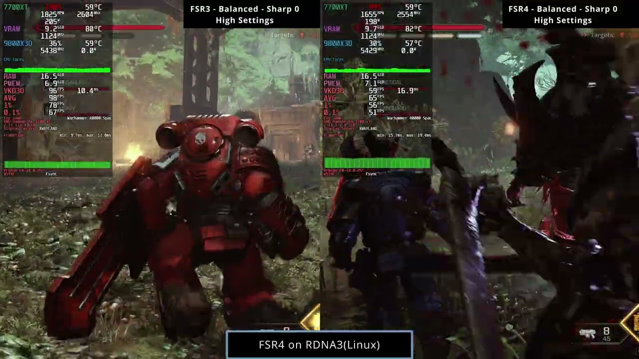 FSR3 v FSR4(RDNA3) - RX7700XT // 9800X3D - Performance @ 1440p