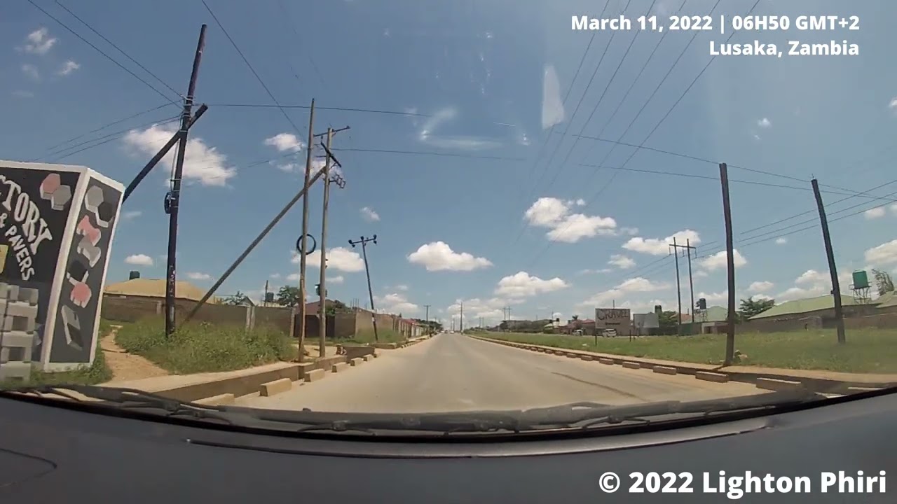 [Roads] Lusaka, Zambia | Munali Roundabout → Munali Road → Zambezi Road | March 2022