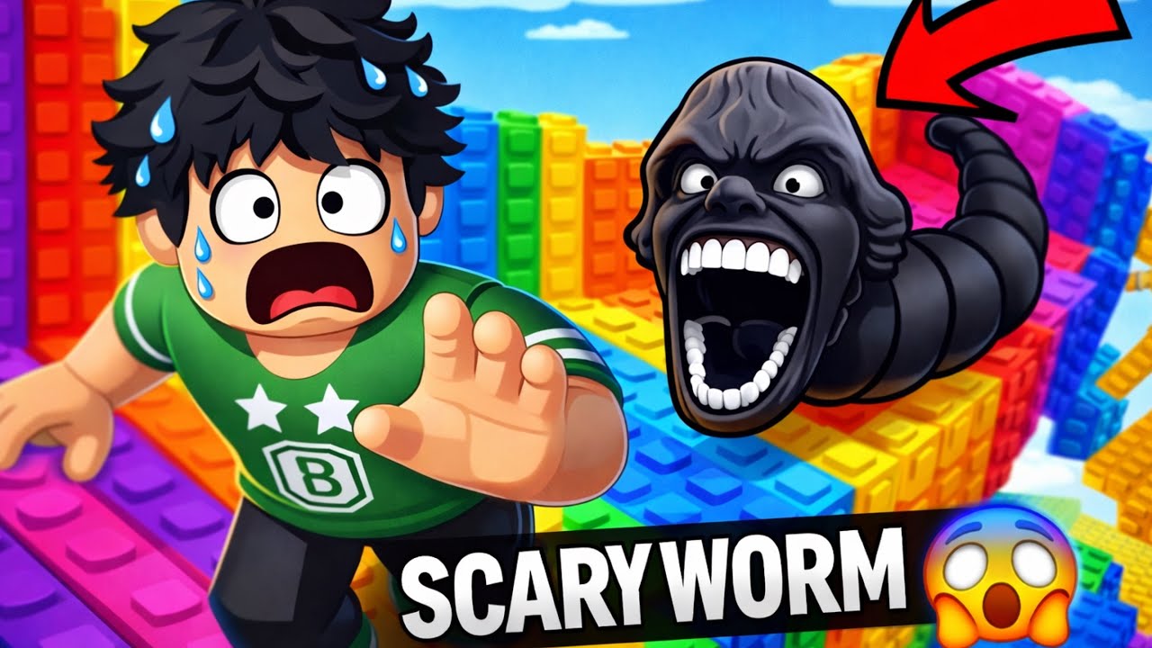 I CLIMBED SCARY WORM TOWER IN ROBLOX!!