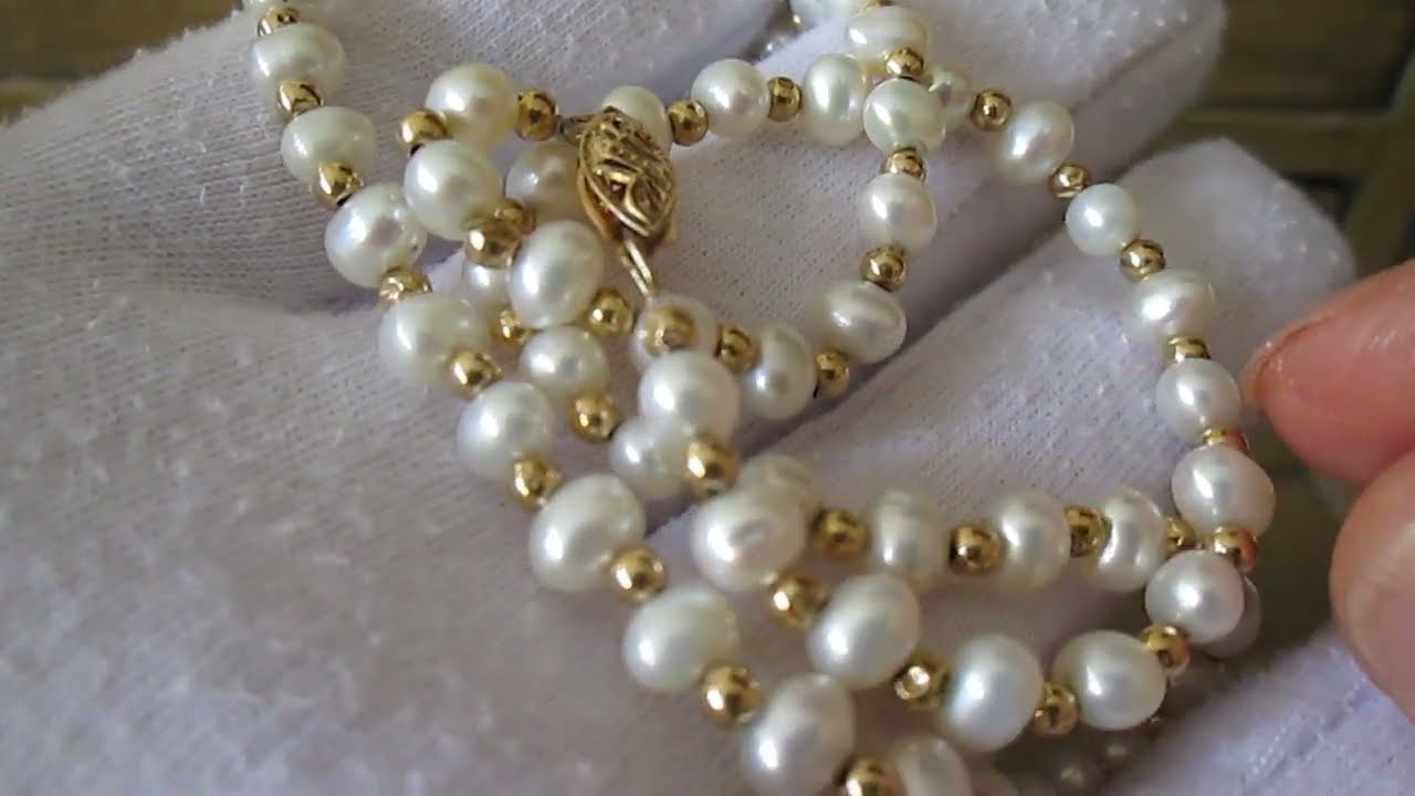 Collar perlas oro 14k