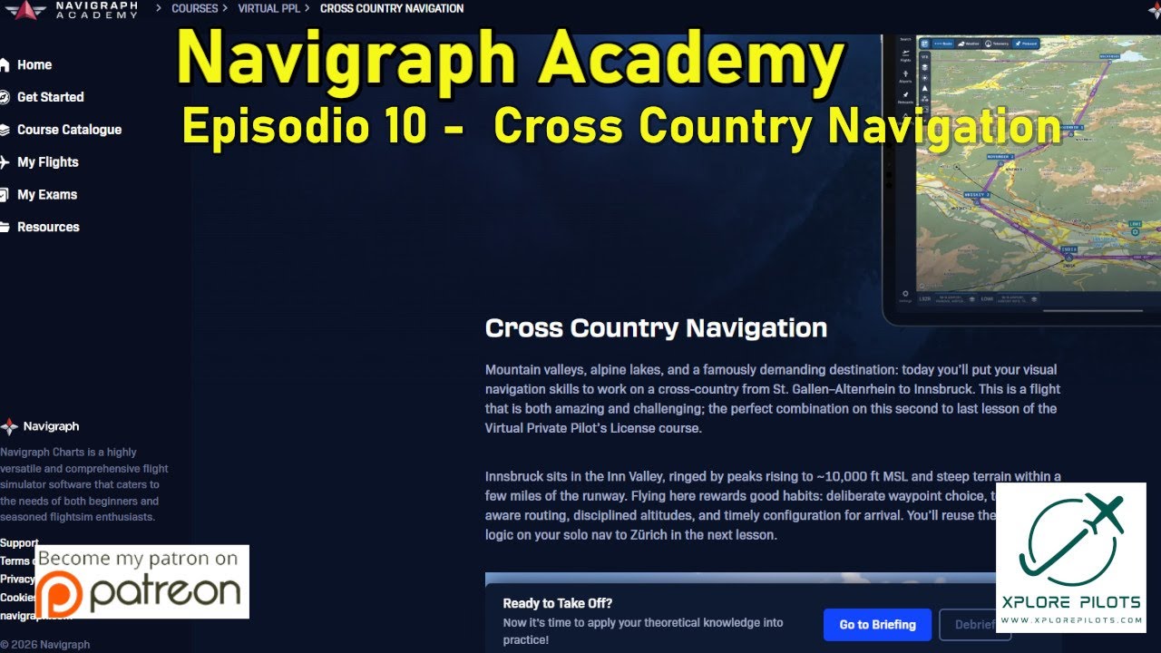 Varios | Navigraph Academy - Virtual PPL - Episodio 10 - Cross Country Navigation