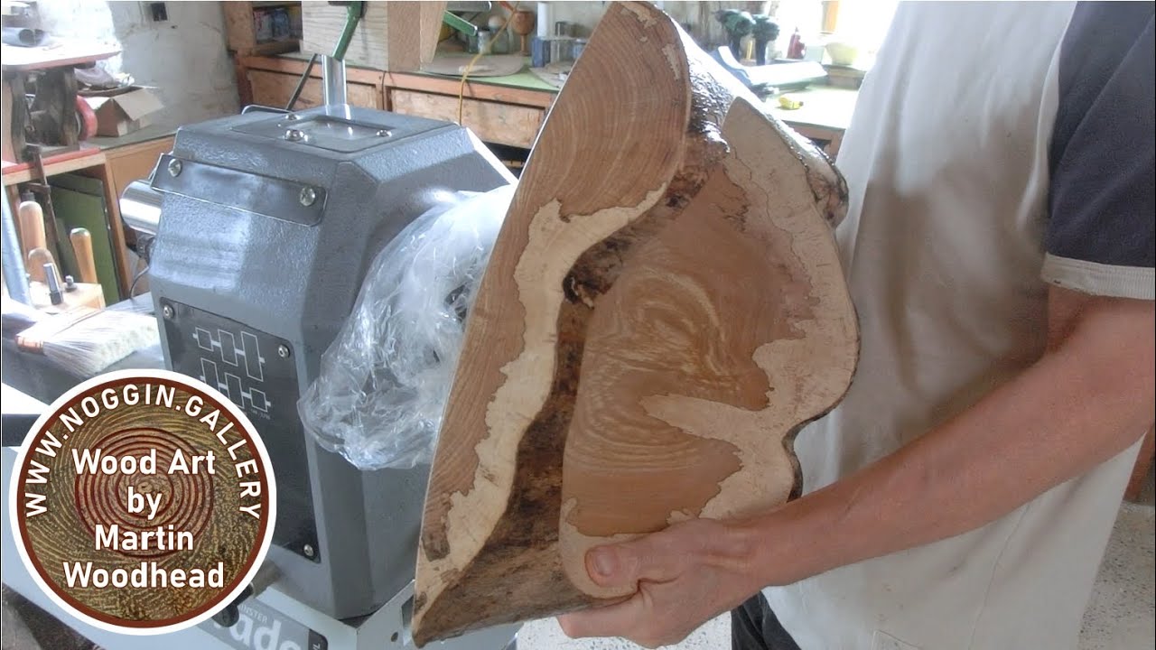 Woodturning - Large Natural Edged Scottish Elm Bowl.