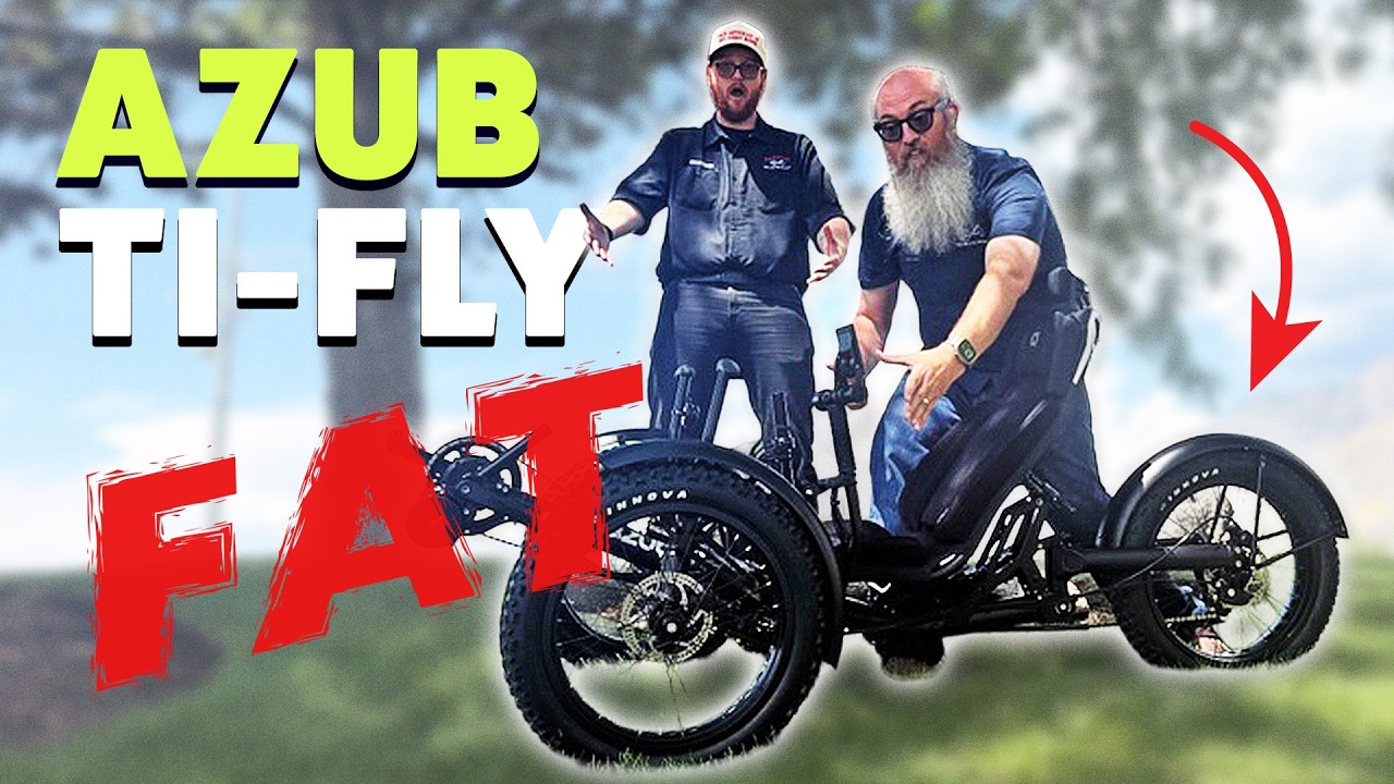 Titanium Suspension, Fat Gnarly Tires & Big Bad Rohloff Transmission  UTCustom Azub Ti-Fly Fat Trike