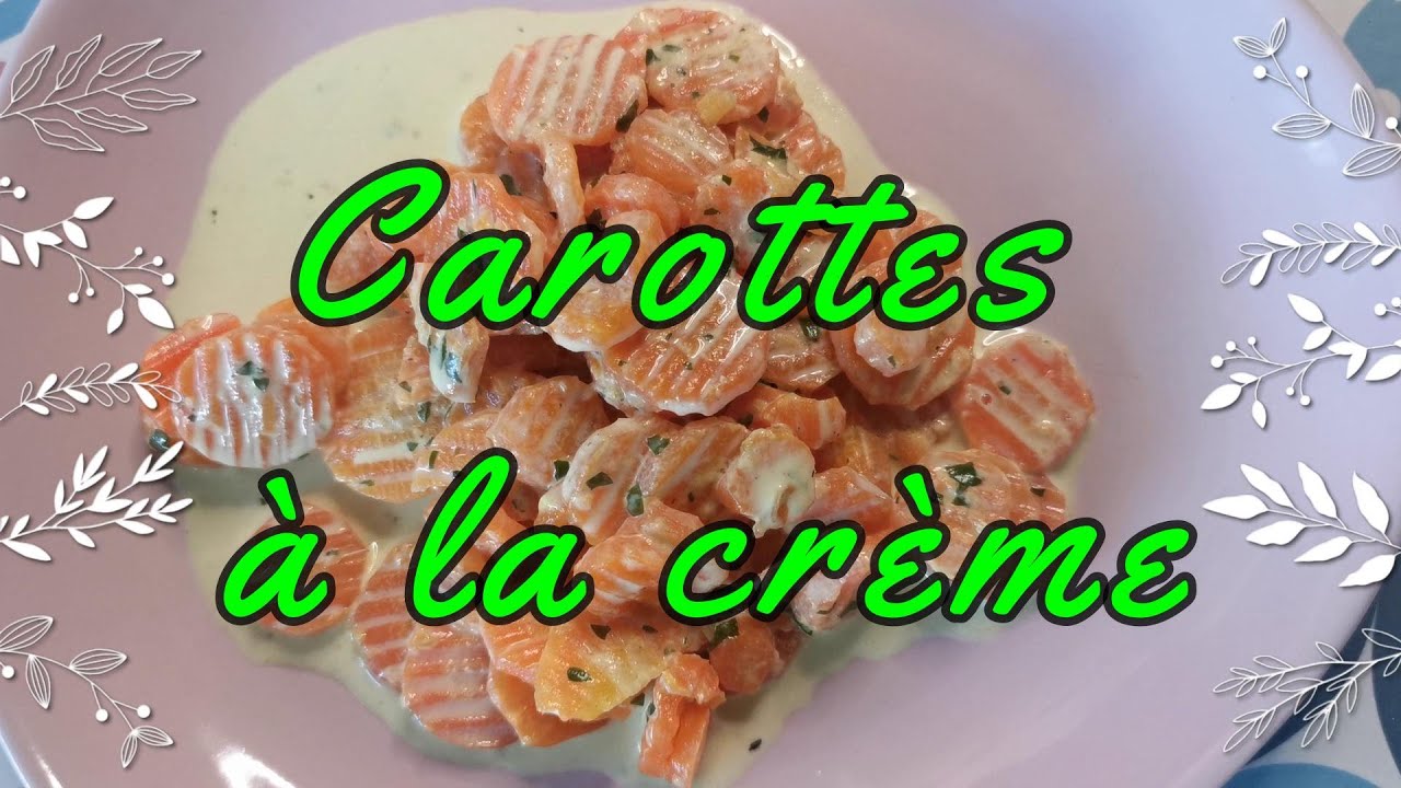 Carottes à la crème.Carrots with cream.